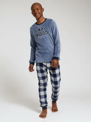 Boys Long Sleeve Lazymood Sleepset - Blue
