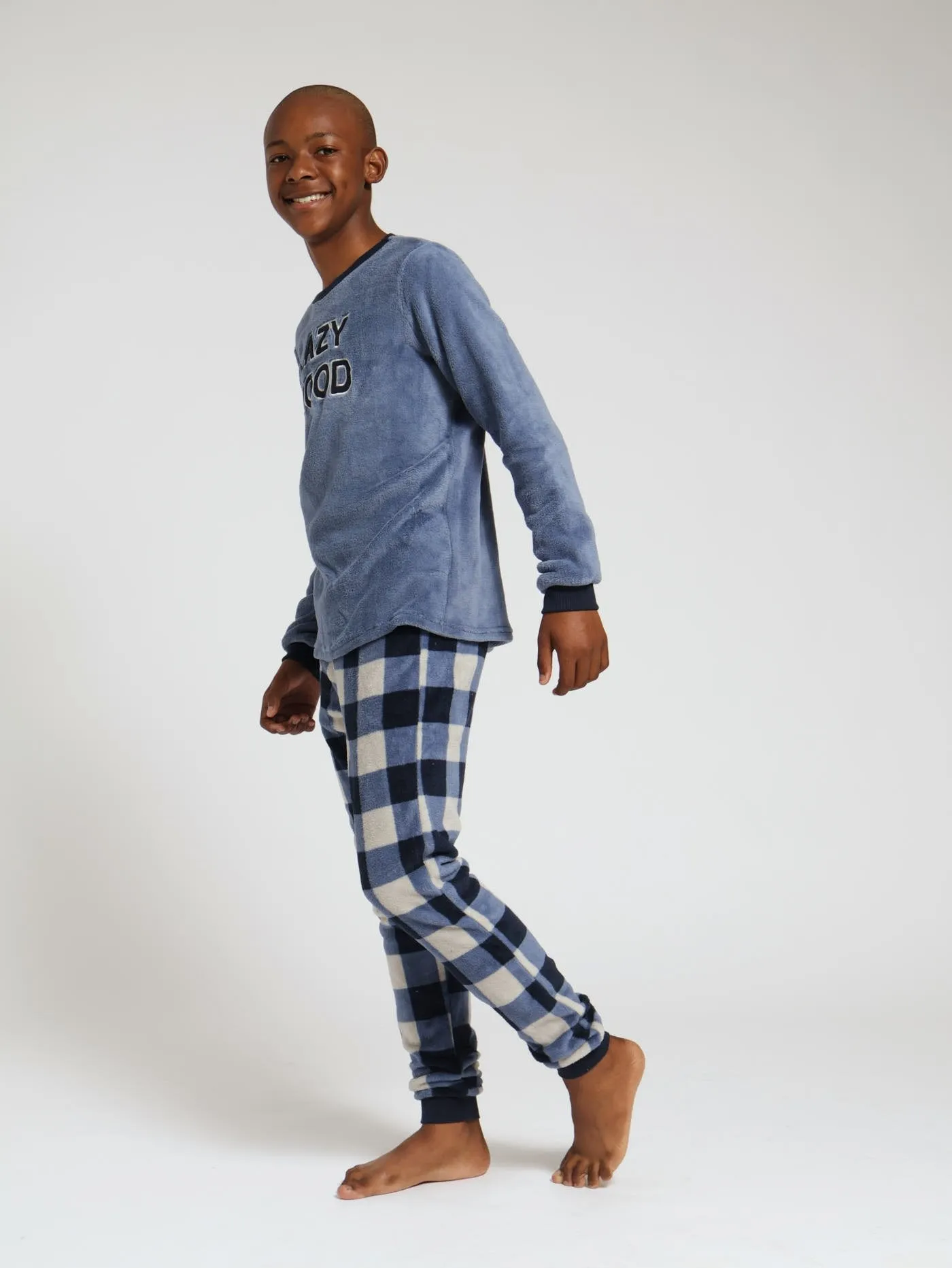 Boys Long Sleeve Lazymood Sleepset - Blue