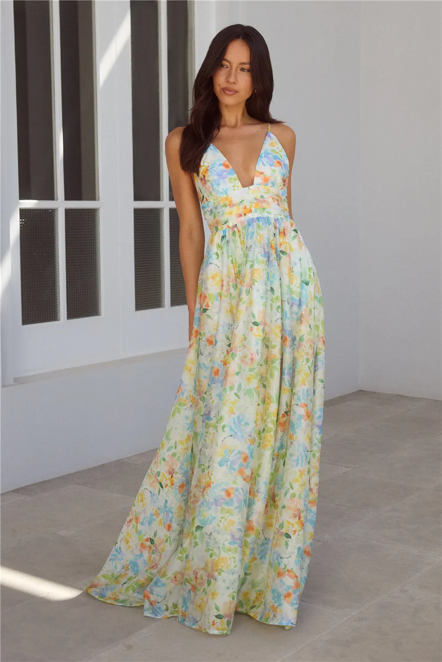 Buttercup Fields Maxi Dress Print
