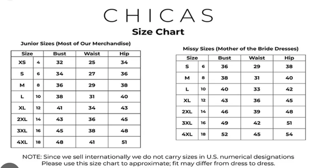 Chicas Dama Dress C330