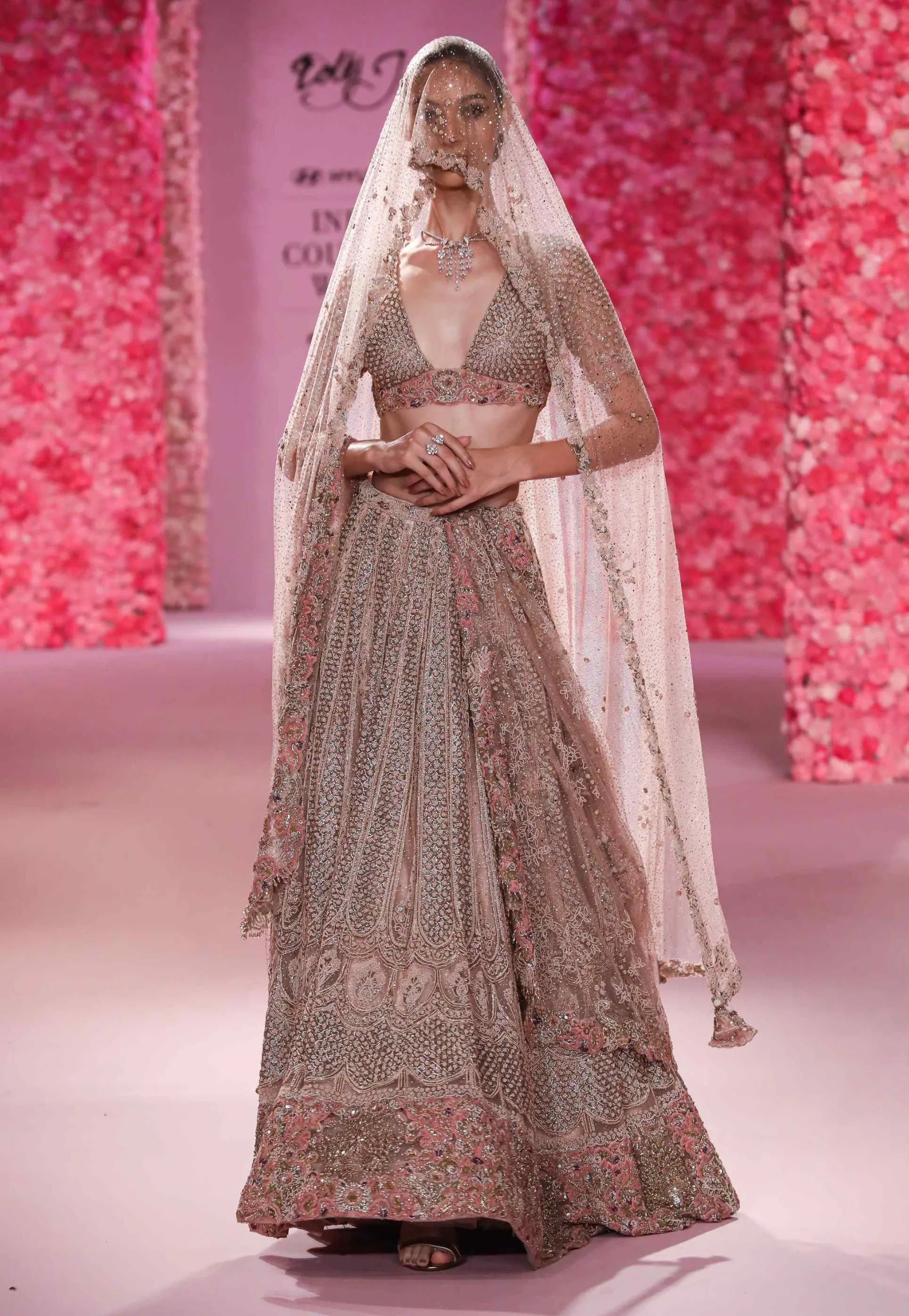 Chloe rose gold lehenga set