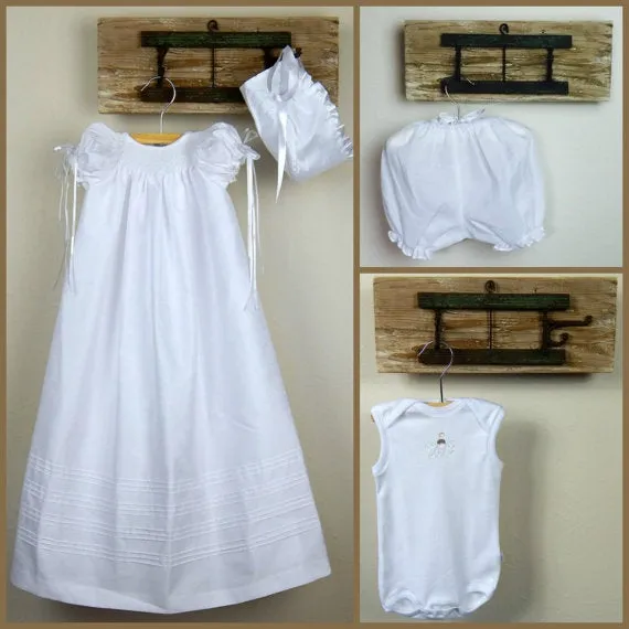 Christening Long Gowns Girls, Baptism Dress Girl, Blessing Gown,  Long Gown Shantung Fabric ,  Free Personalization