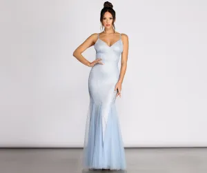 Ciara Glitter Stylish Tulle Mermaid Dress