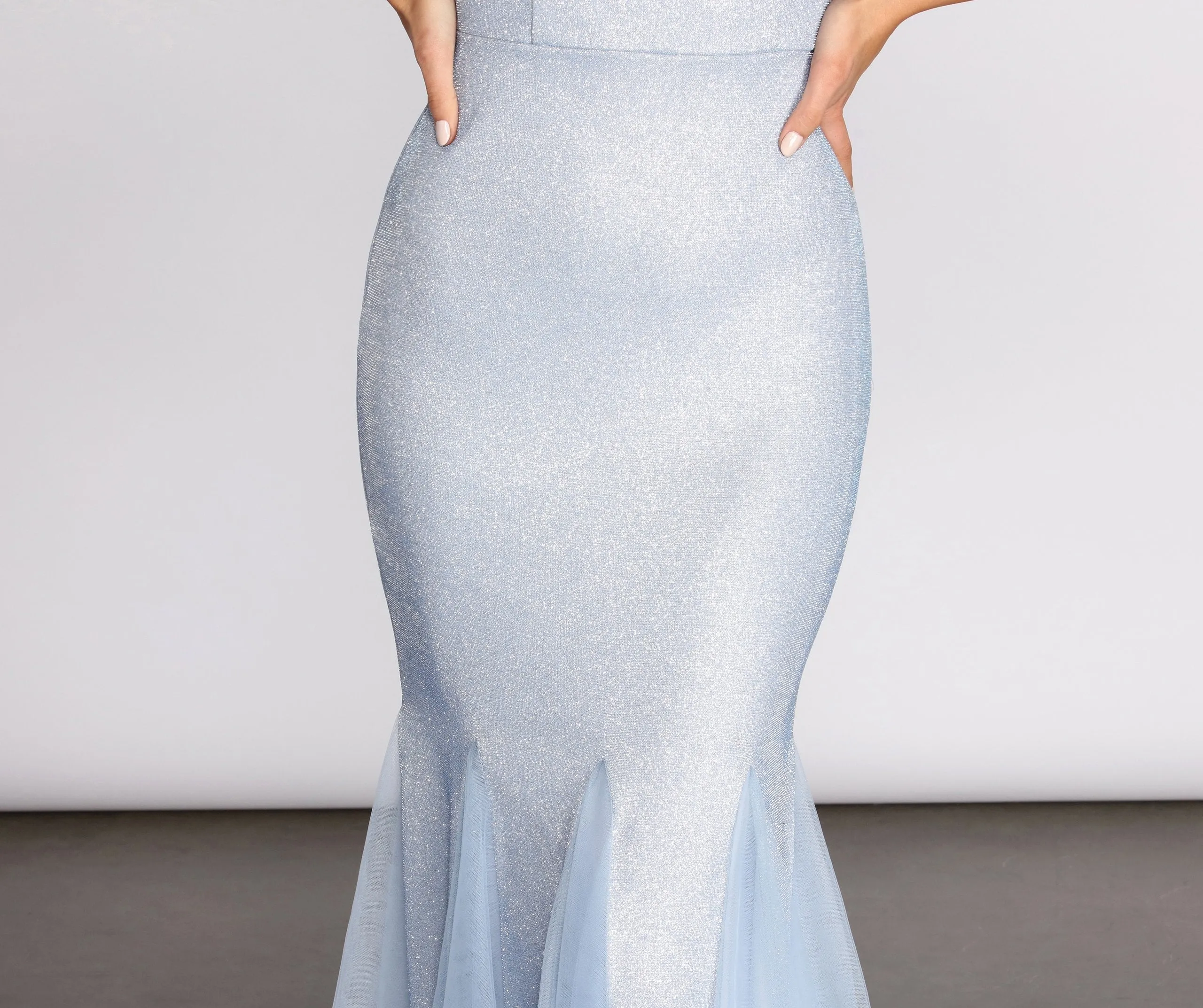 Ciara Glitter Stylish Tulle Mermaid Dress