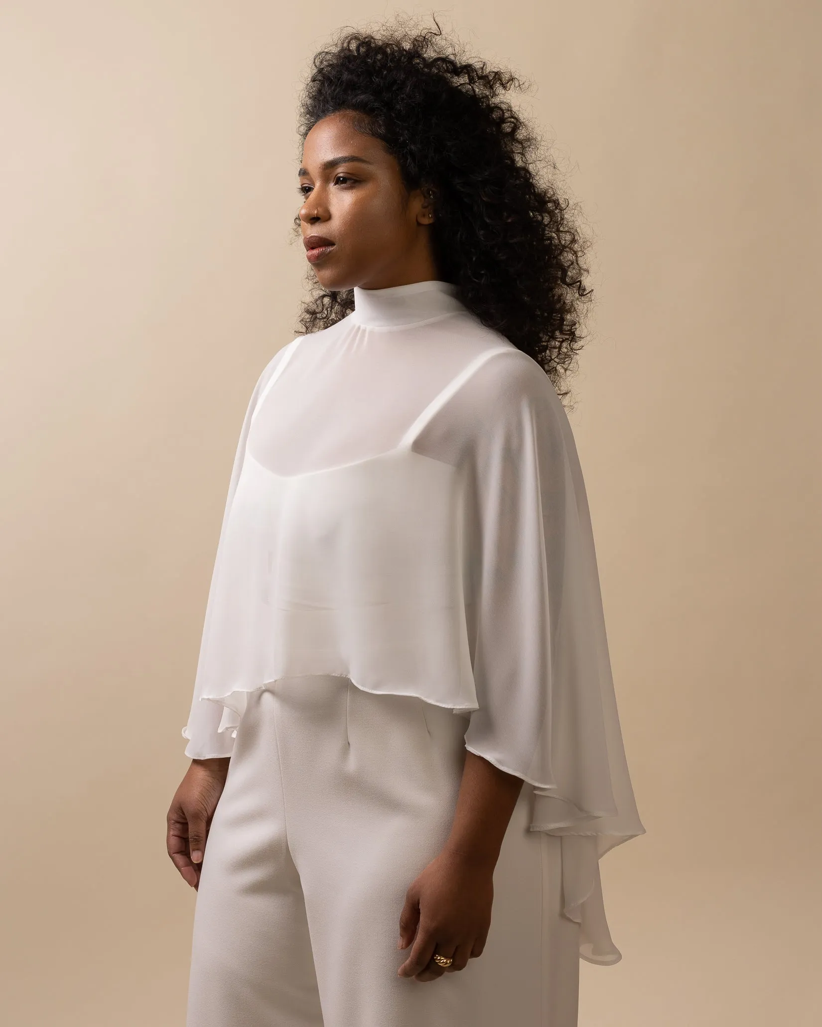 Comme d'Habitude | Mock Neck Cape