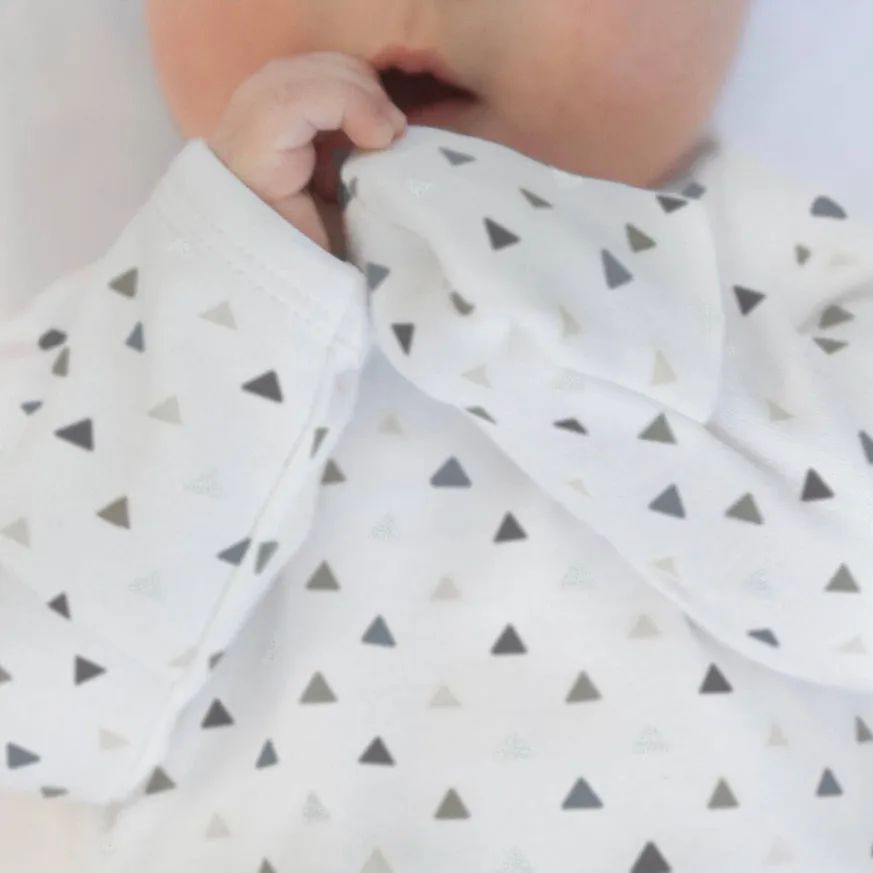 Cotton Sleep Gown - Sterling Tiny Triangles