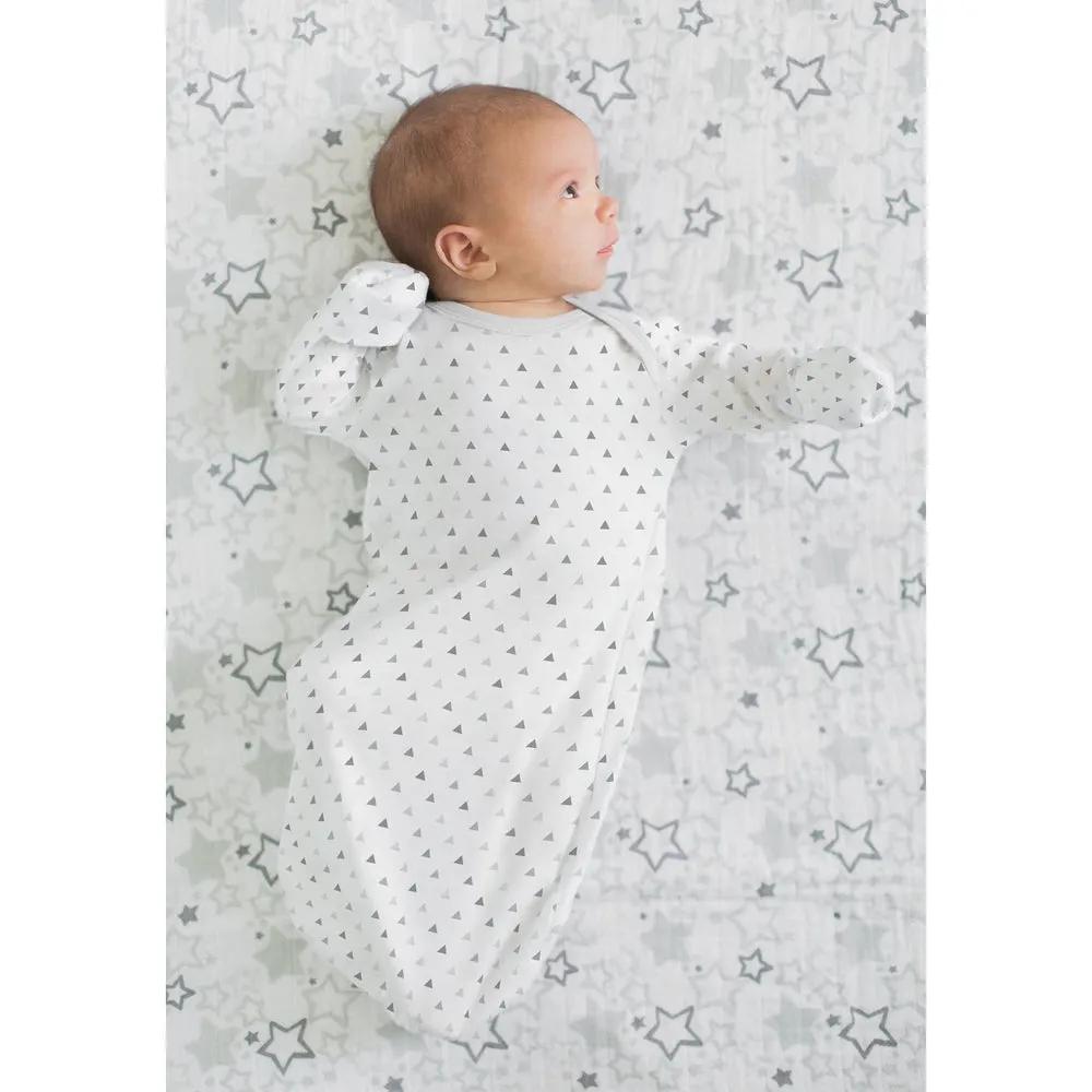 Cotton Sleep Gown - Sterling Tiny Triangles
