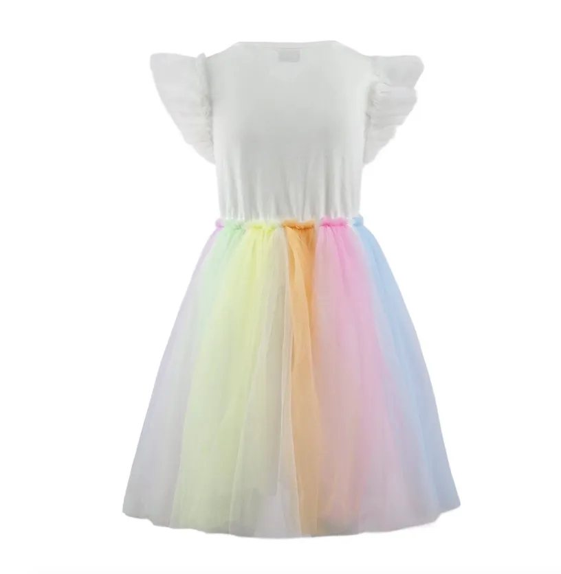 Crystal Rainbow Tulle Dress