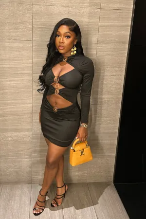 Cut out black dress