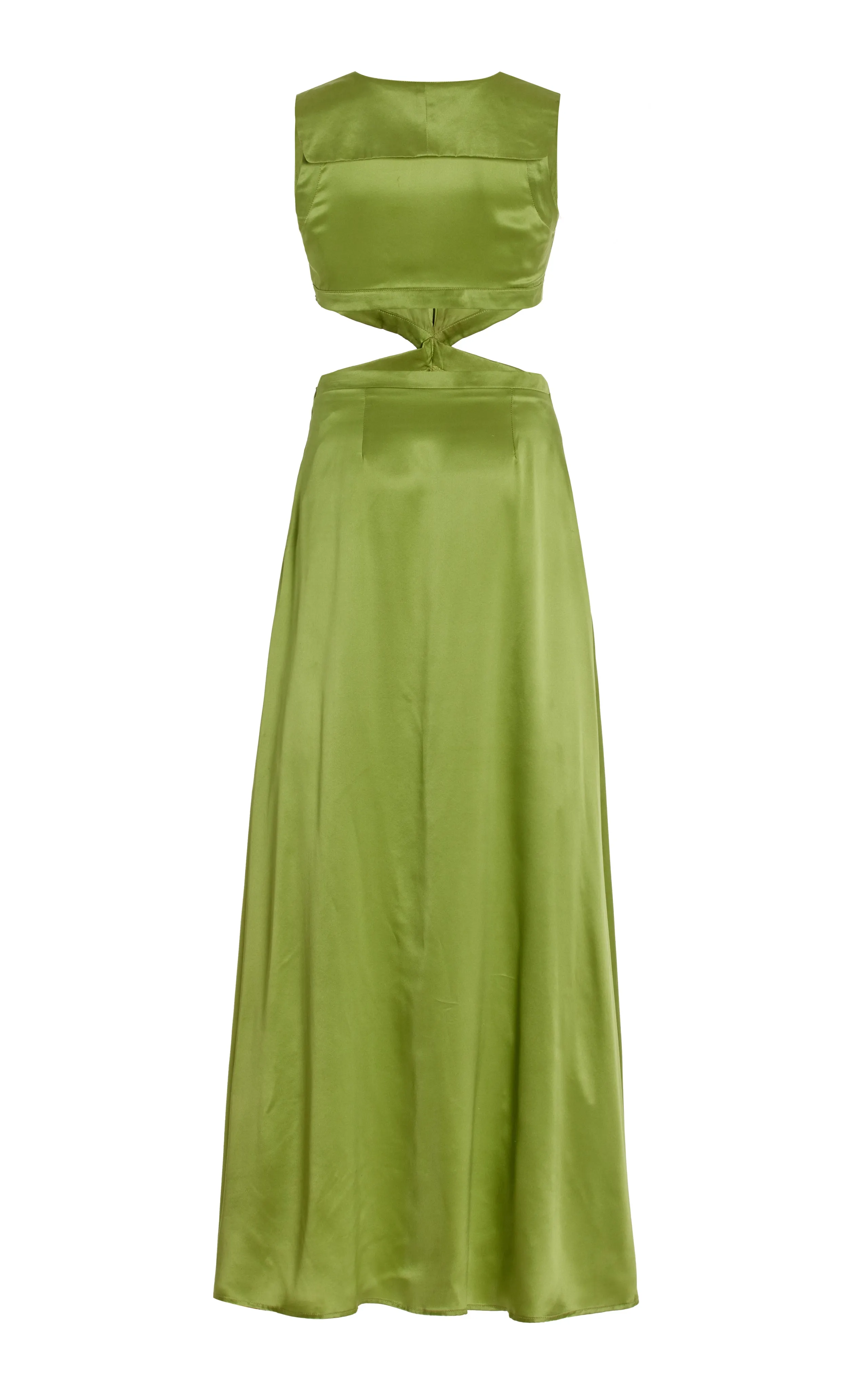 Cut Out Maxi Dress with Sailor Collar- Mint