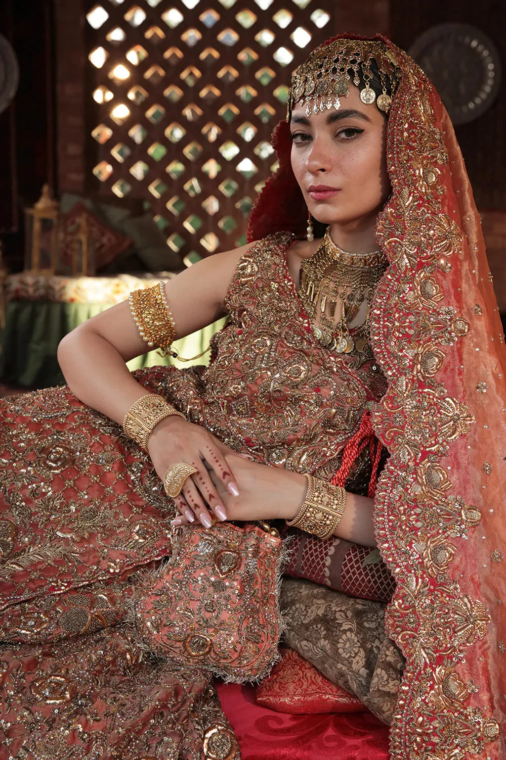 Dark Maroon Lehenga Gown  Bridal Dresses