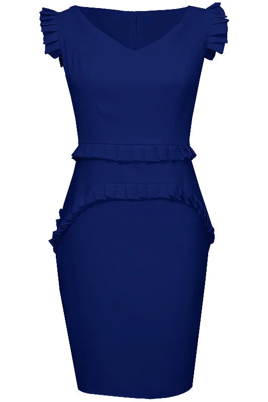 Dark Navy Blue Dress - Everett
