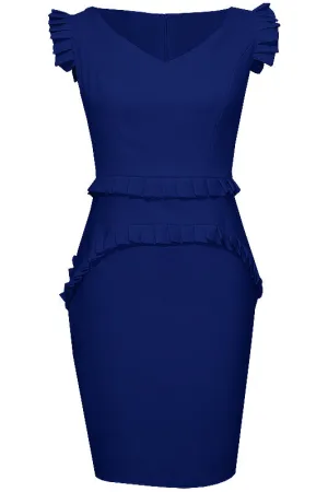 Dark Navy Blue Dress - Everett