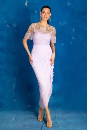 Denise Dress Lilac Gold