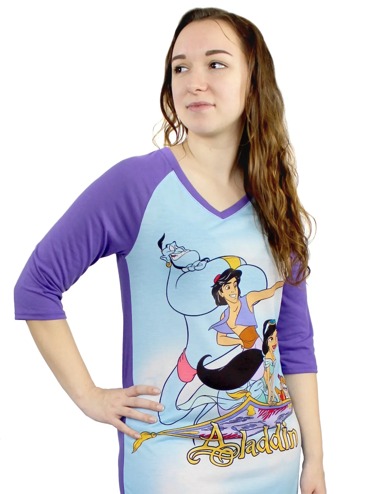 Disney Aladdin Princess Jasmine 3/4 Sleeve Nightgown