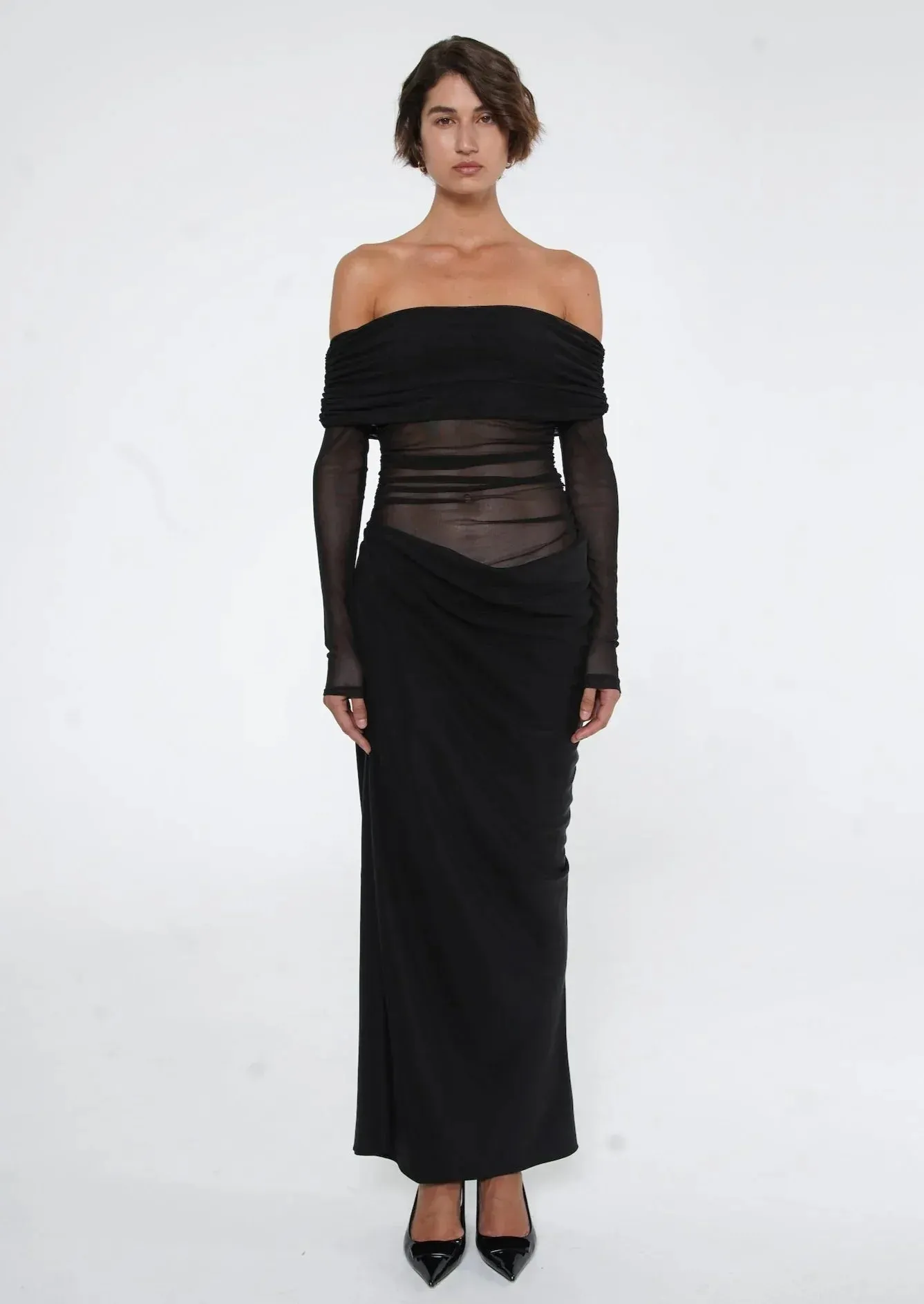 DIVINE DREAM | CUT-OUT MESH DRESS