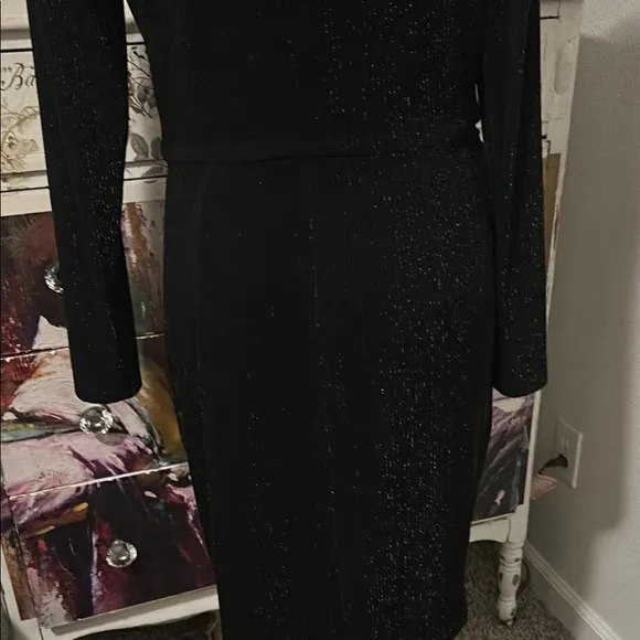 Dress the Population Black Asymmetrical Cut Out Bodycon Dress