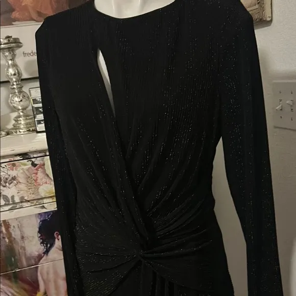 Dress the Population Black Asymmetrical Cut Out Bodycon Dress