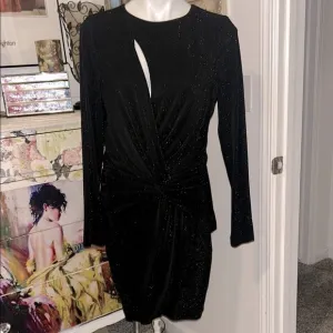 Dress the Population Black Asymmetrical Cut Out Bodycon Dress
