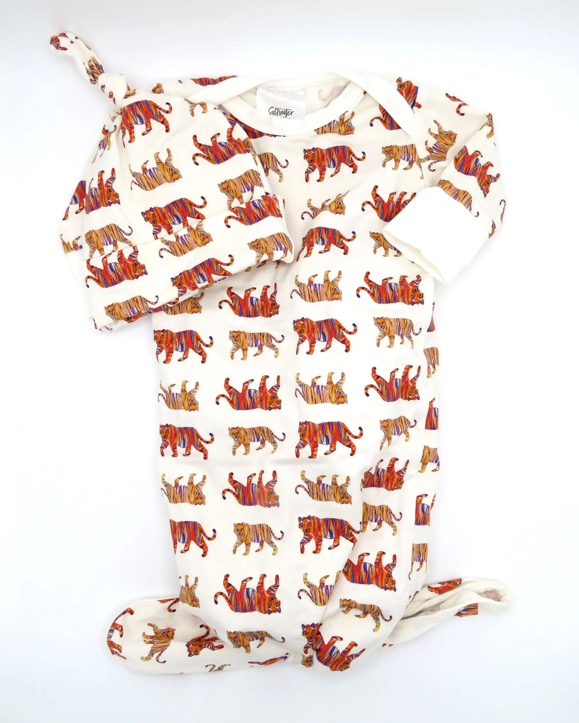 Easy Tiger - Newborn Gown   Hat