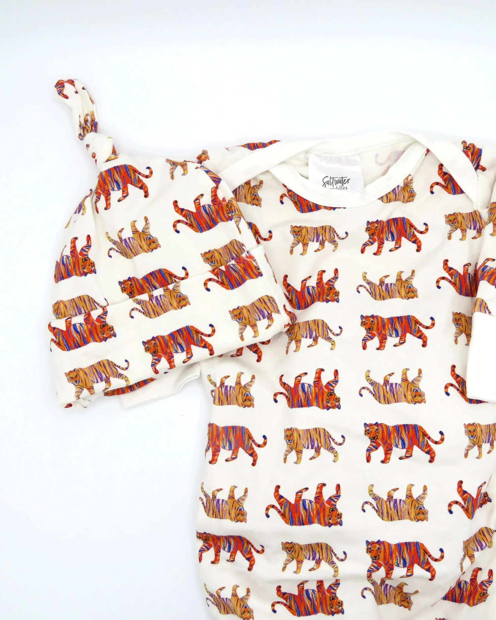 Easy Tiger - Newborn Gown   Hat