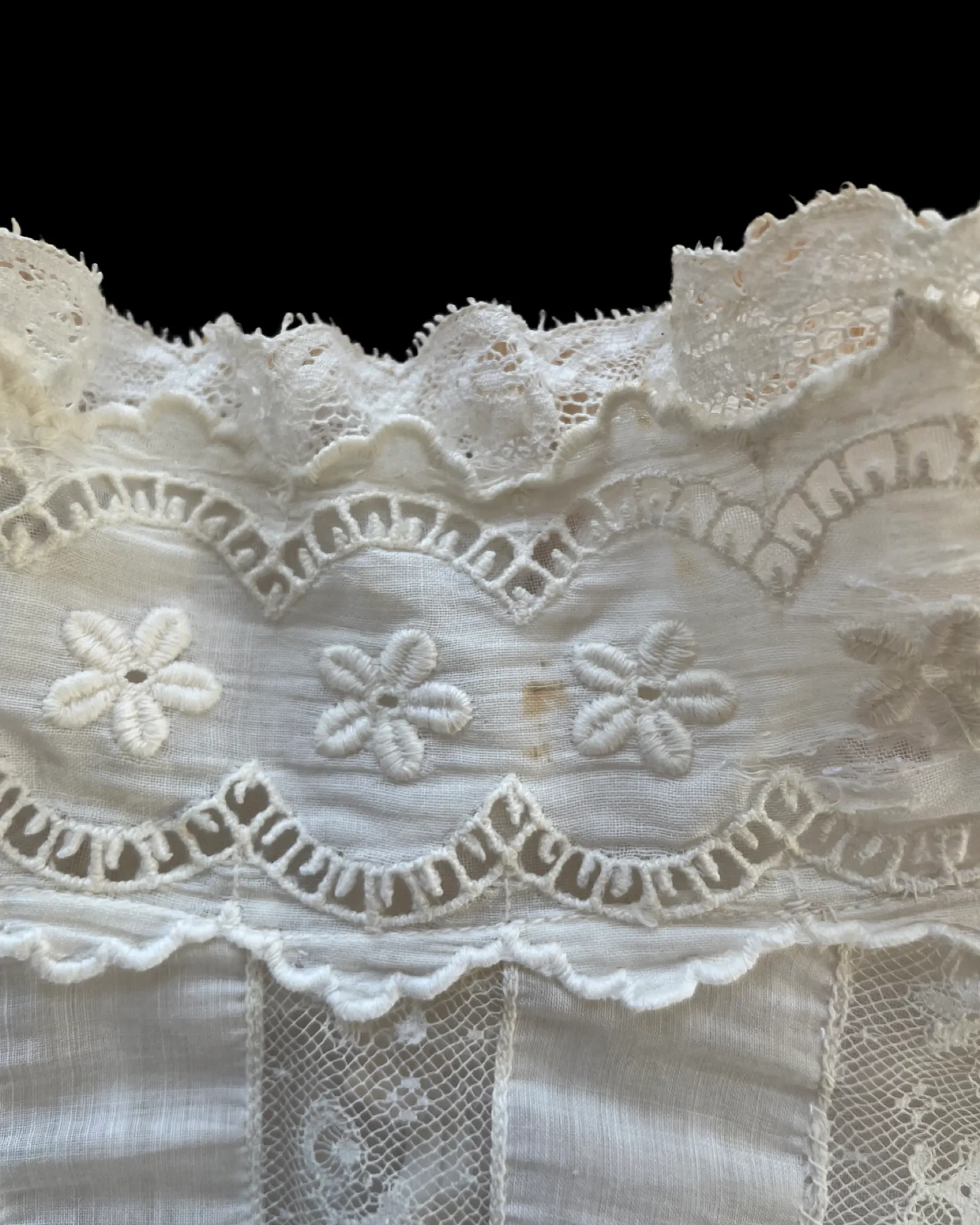 Edwardian Cotton Lawn Eyelet Prairie Dress