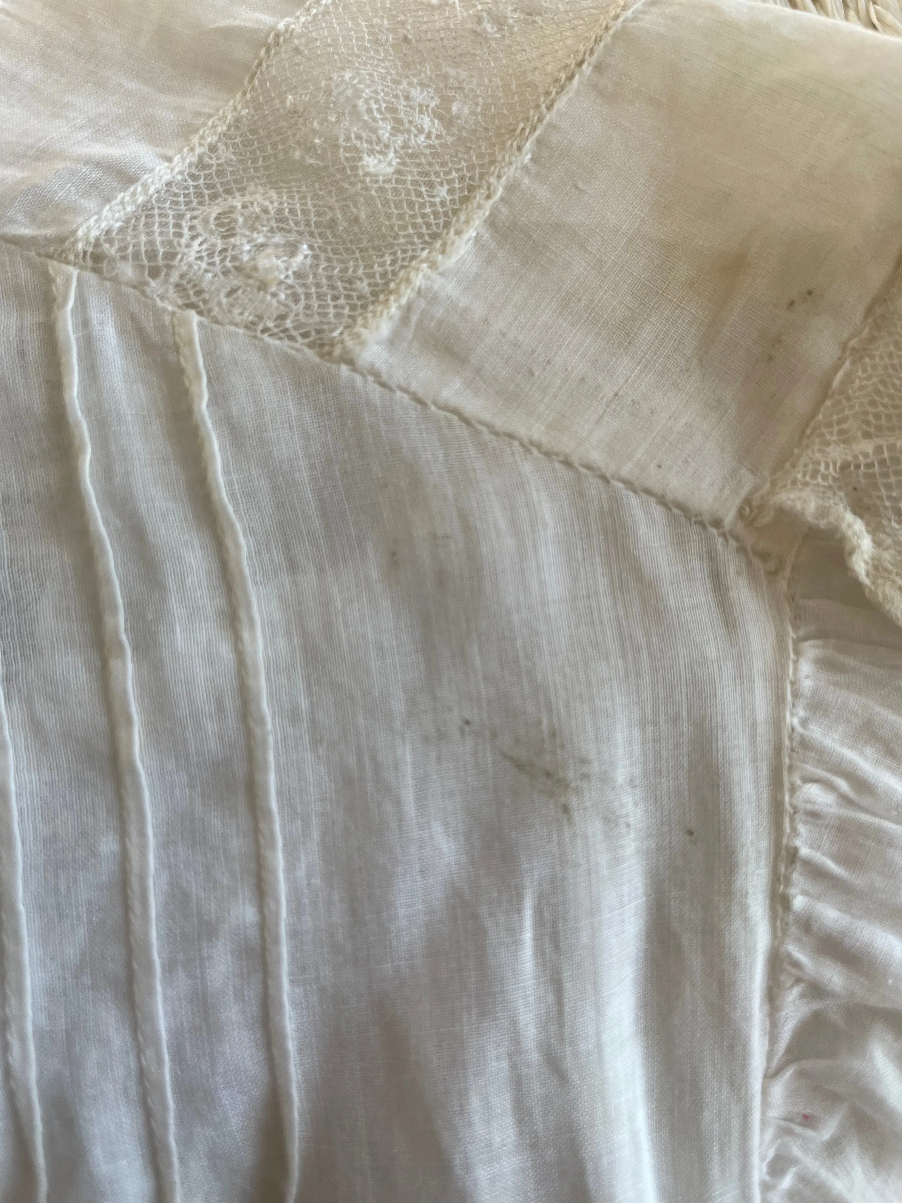 Edwardian Cotton Lawn Eyelet Prairie Dress