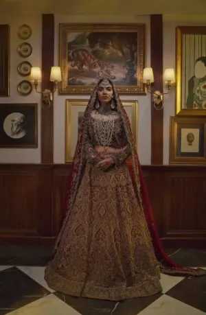 Embellished Bridal Ensemble with Hand Crafted Lehenga Choli