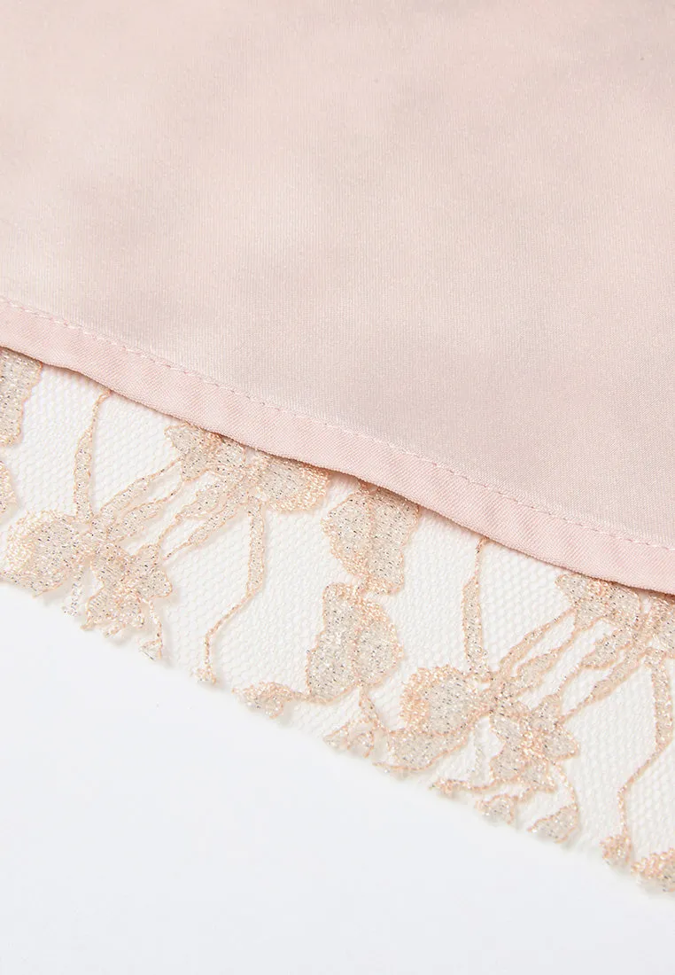 Embellished-trim Lurex Mesh Lace Dress