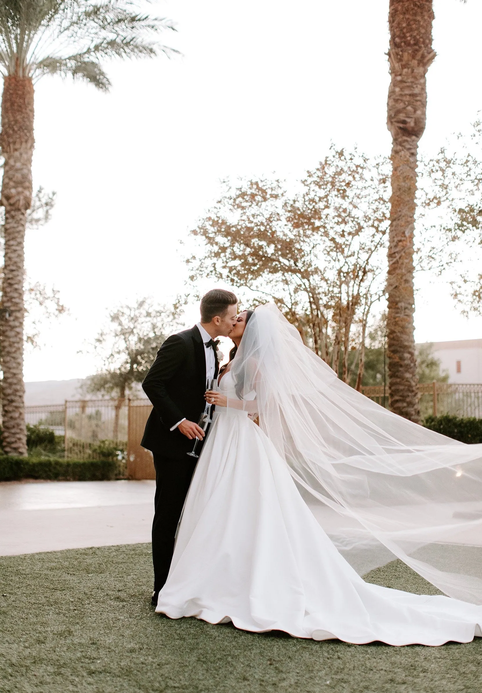 Extra Full Two Tier Cathedral Wedding Veil with Raw Edge