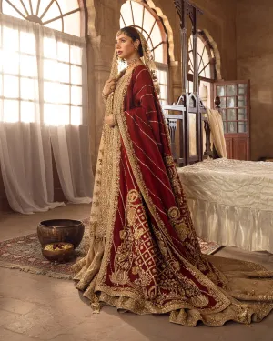 Farshi  lehenga Gold Dupatta  Pakistani brides