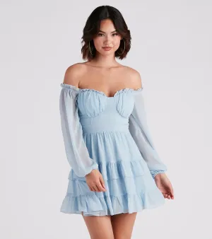 Feelin' Like A Dream Chiffon Skater Dress