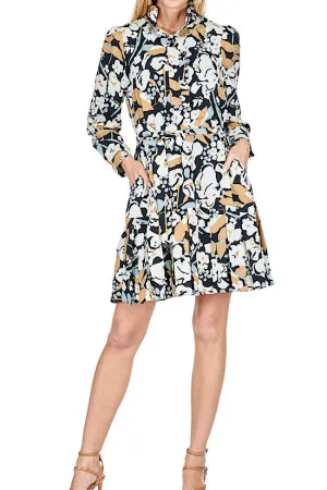FINAL SALE: JADE Flounce Dress in Fall Bloom