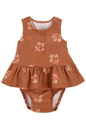 Floral Peplum Sunsuit