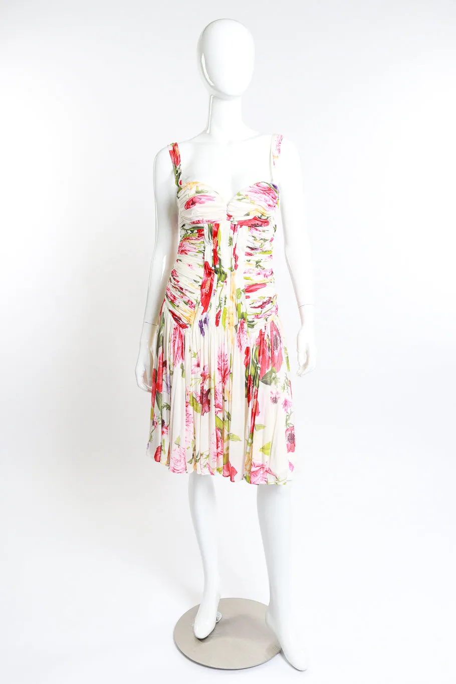 Floral Ruched Cocktail Dress