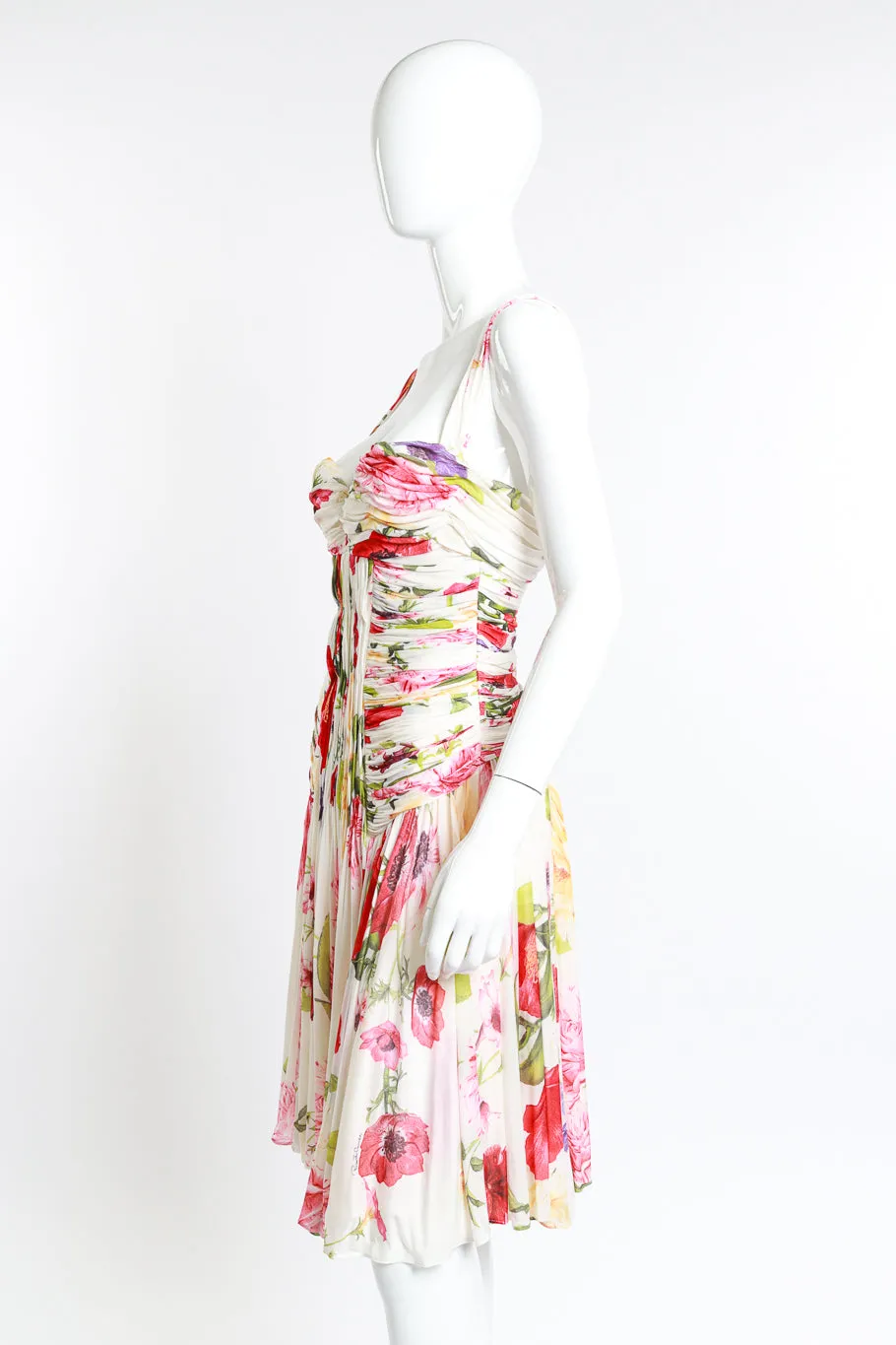 Floral Ruched Cocktail Dress