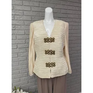 Formal Threads Faux Pearls / Beaded Jacket Size 12