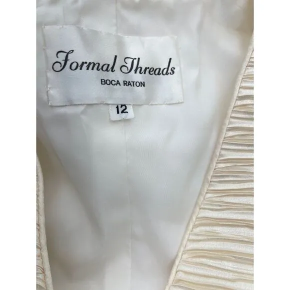 Formal Threads Faux Pearls / Beaded Jacket Size 12