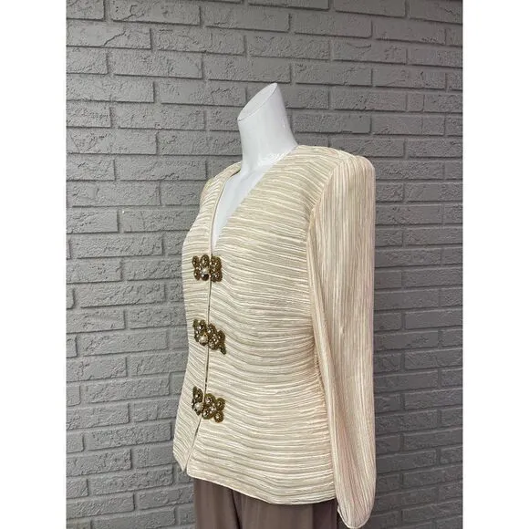 Formal Threads Faux Pearls / Beaded Jacket Size 12