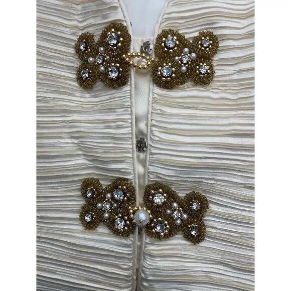 Formal Threads Faux Pearls / Beaded Jacket Size 12