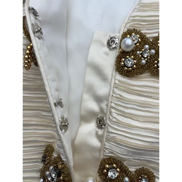Formal Threads Faux Pearls / Beaded Jacket Size 12
