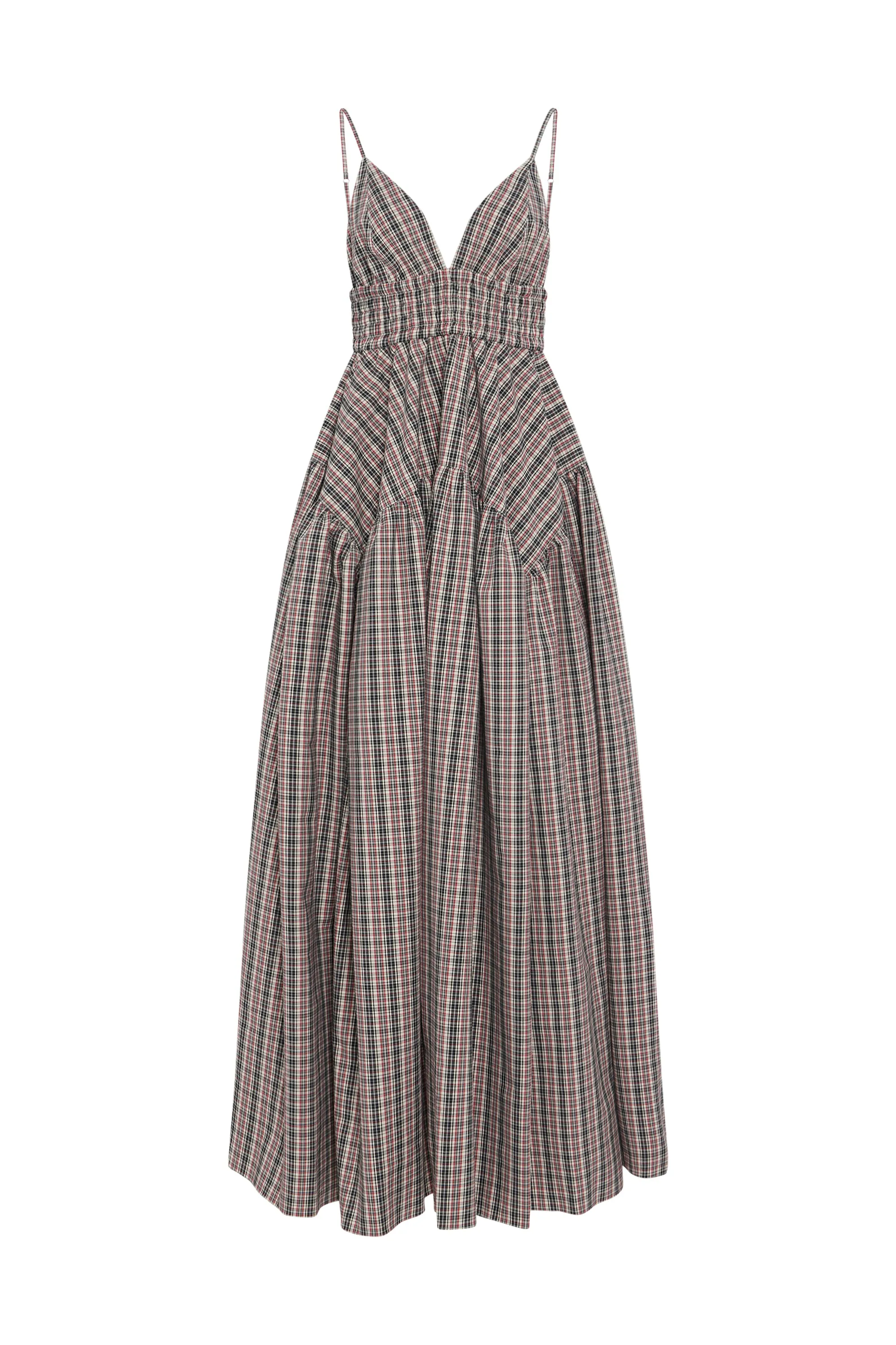 GATHERED PEPLUM CAMISOLE DRESS