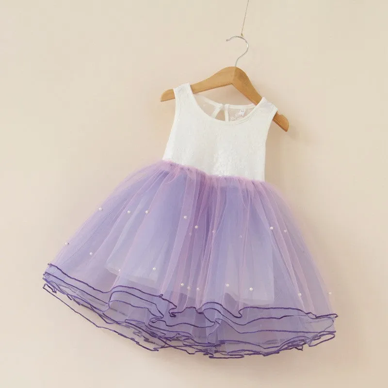 Girls Dresses Tutu Princess Baby Flower Costume Lace Tulle Baby Casual Party Dress For 2-9 Years Kids Dresses For Girls