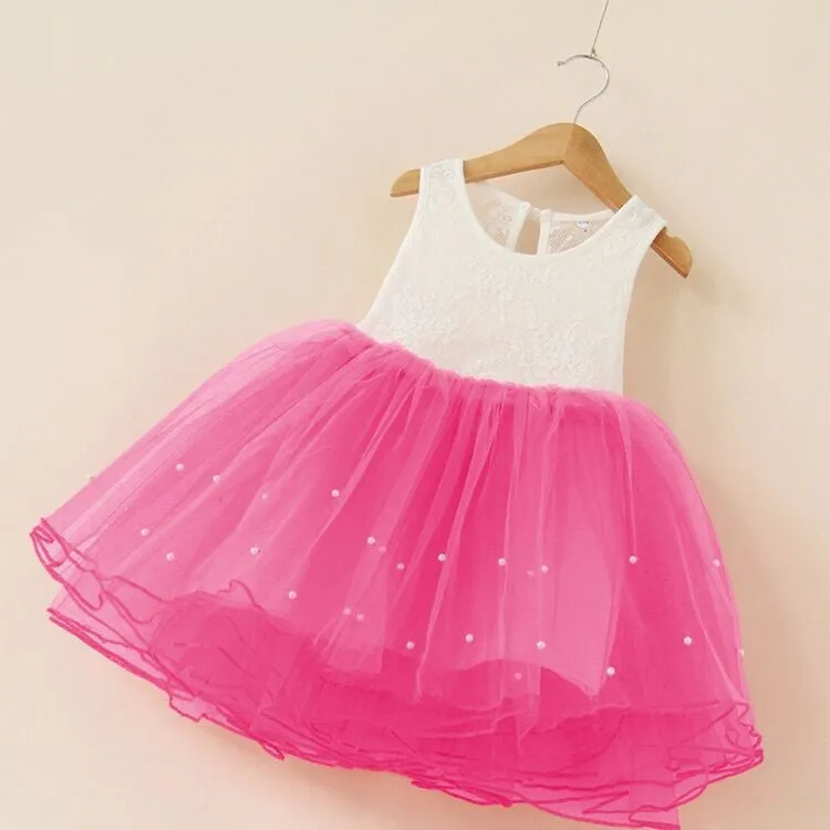 Girls Dresses Tutu Princess Baby Flower Costume Lace Tulle Baby Casual Party Dress For 2-9 Years Kids Dresses For Girls