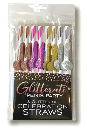 Glitterati Cocktail Penis Straws