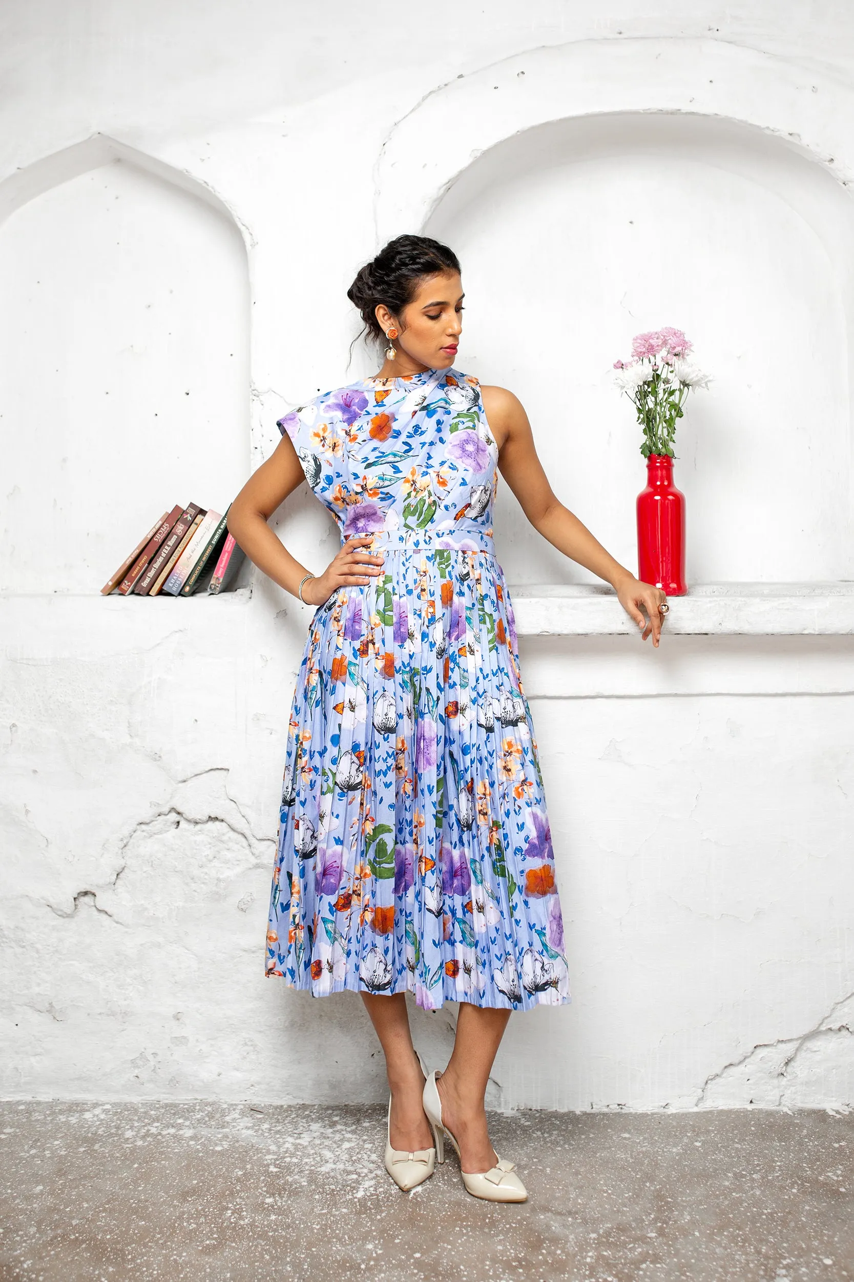 Gouache Pleated Dress
