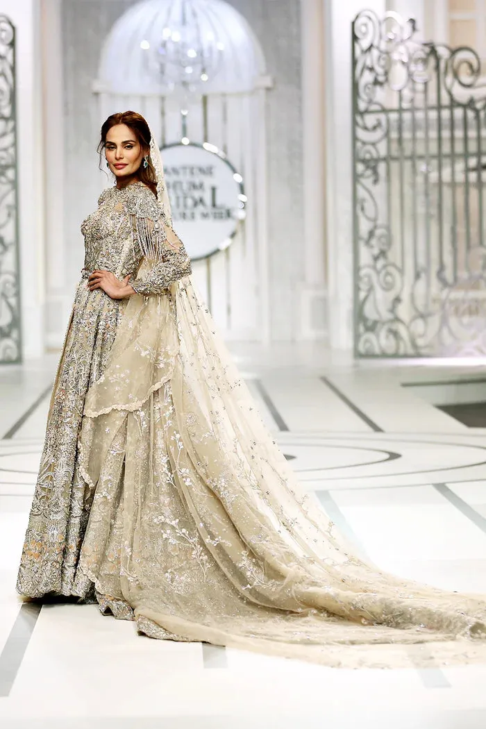 Gown Lehenga and Dupatta Style Pakistani Bridal Dress