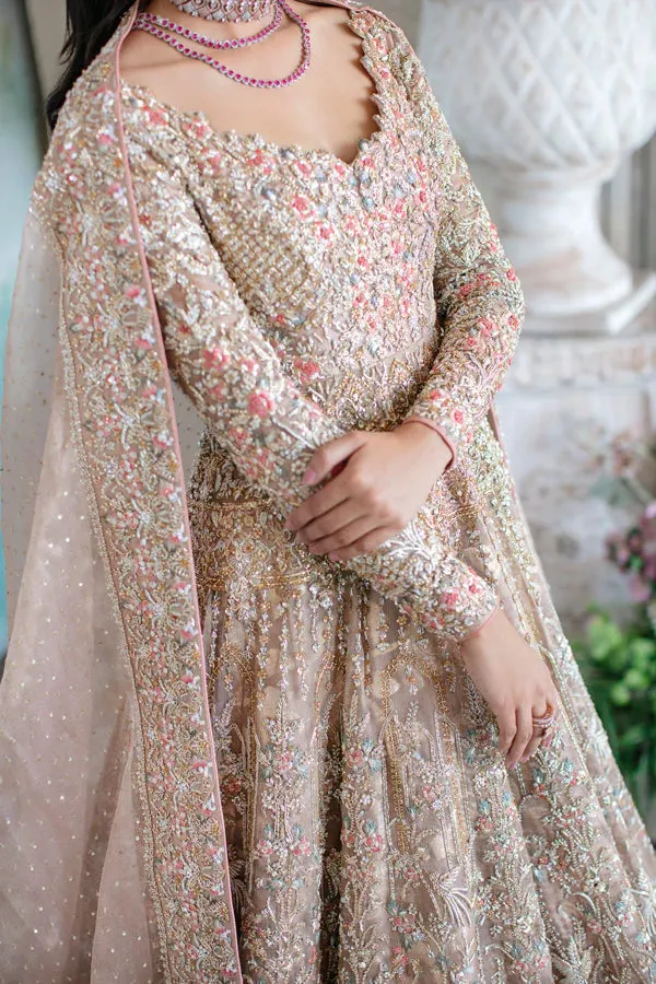 Gown Lehenga and Dupatta Style Pakistani Bridal Dress