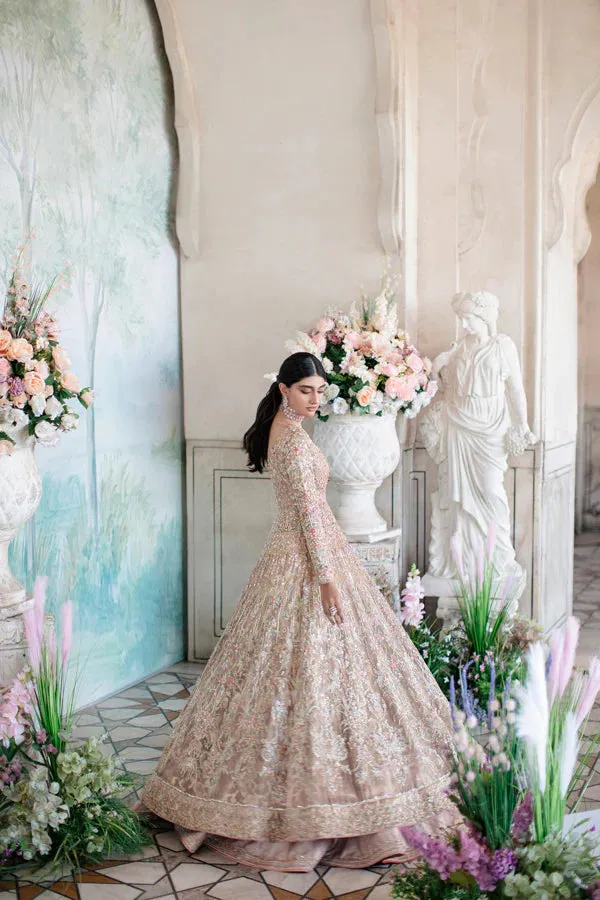 Gown Lehenga and Dupatta Style Pakistani Bridal Dress