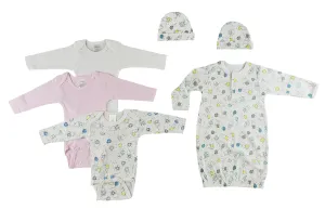 Gown, Onezies and Caps - 6 pc Set CS_0092
